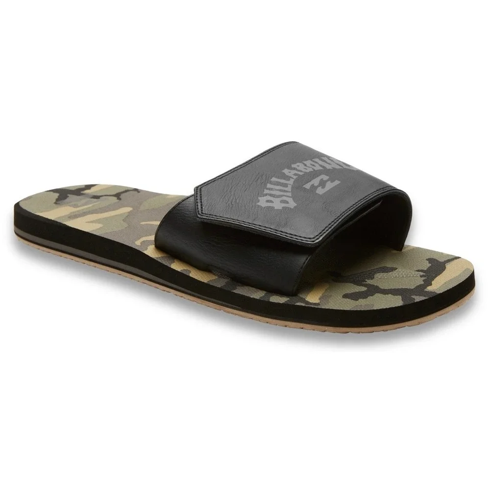 Billabong All Day Impact Slide Sandals - NWT Mens Size 9 Blk‎ / Camo #44883-F6